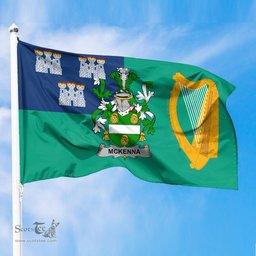 ScotsTee Shop Irish McKenna or Kennagh Coat of Arms Irish Family Crest Flag of Dublin City Flag