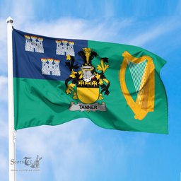 ScotsTee Shop Irish Tanner Coat of Arms Irish Family Crest Flag of Dublin City Flag