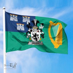 ScotsTee Shop Irish Walker Coat of Arms Irish Family Crest Flag of Dublin City Flag