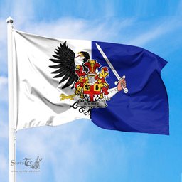 ScotsTee Shop Irish Bourke Coat of Arms Irish Family Crest Flag of Connacht Flag