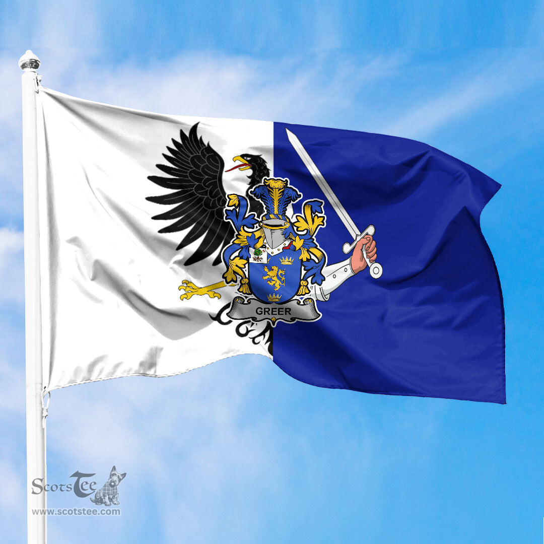 ScotsTee Shop Irish Greer Coat of Arms Irish Family Crest Flag of Connacht Flag