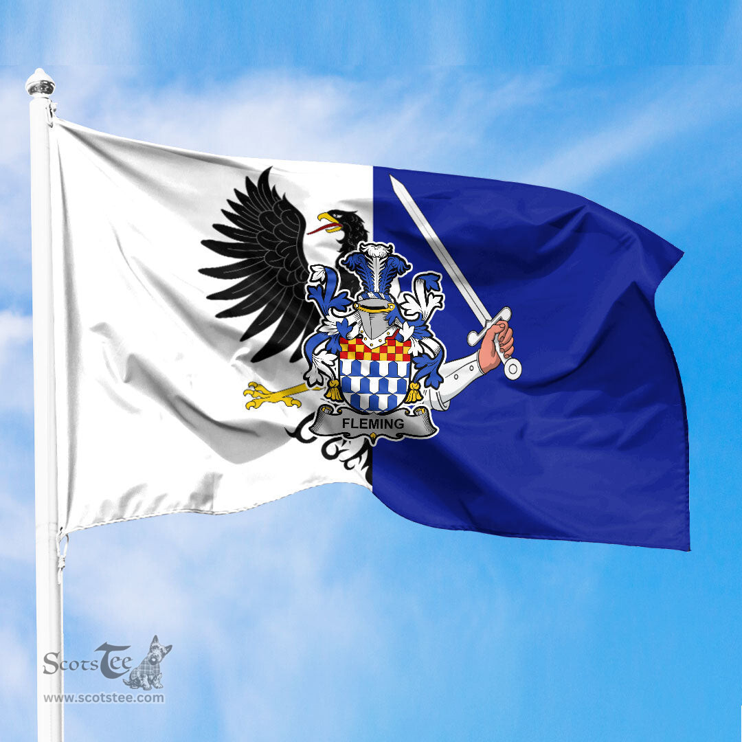 ScotsTee Shop Irish Fleming Coat of Arms Irish Family Crest Flag of Connacht Flag