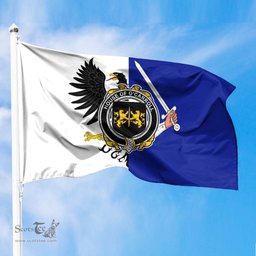 ScotsTee Shop Irish House of O CARROLL Coat of Arms Irish Family Crest Flag of Connacht Flag