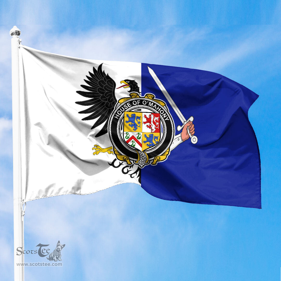 ScotsTee Shop Irish House of O MAHONY Coat of Arms Irish Family Crest Flag of Connacht Flag
