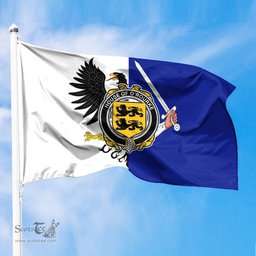 ScotsTee Shop Irish House of O ROURKE Coat of Arms Irish Family Crest Flag of Connacht Flag