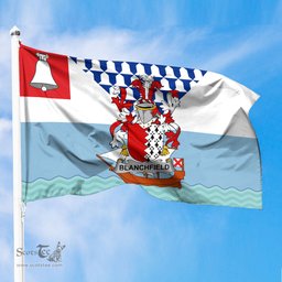 ScotsTee Shop Irish Blanchfield Coat of Arms Irish Family Crest Flag of Belfast Flag