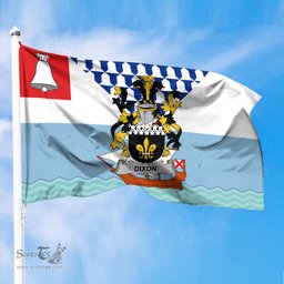 ScotsTee Shop Irish Dixon Coat of Arms Irish Family Crest Flag of Belfast Flag
