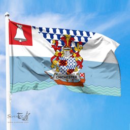 ScotsTee Shop Irish Chichester Coat of Arms Irish Family Crest Flag of Belfast Flag