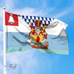 ScotsTee Shop Irish Breen or O Breen Coat of Arms Irish Family Crest Flag of Belfast Flag