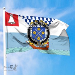 ScotsTee Shop Irish House of O DINNEEN Coat of Arms Irish Family Crest Flag of Belfast Flag