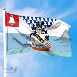 ScotsTee Shop Irish Evers Coat of Arms Irish Family Crest Flag of Belfast Flag