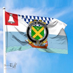ScotsTee Shop Irish House of O DOWD Coat of Arms Irish Family Crest Flag of Belfast Flag