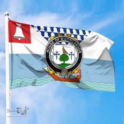 ScotsTee Shop Irish House of O CONCANNON Coat of Arms Irish Family Crest Flag of Belfast Flag