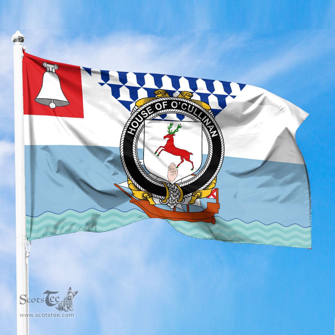 ScotsTee Shop Irish House of O CULLINAN Coat of Arms Irish Family Crest Flag of Belfast Flag