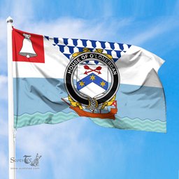 ScotsTee Shop Irish House of O LONERGAN Coat of Arms Irish Family Crest Flag of Belfast Flag