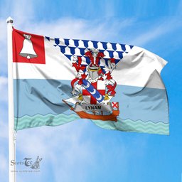 ScotsTee Shop Irish Lynam or O Lynam Coat of Arms Irish Family Crest Flag of Belfast Flag