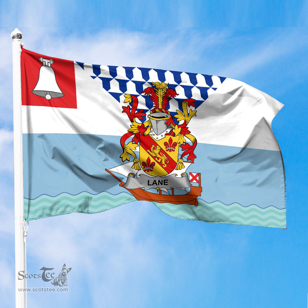 ScotsTee Shop Irish Lane Coat of Arms Irish Family Crest Flag of Belfast Flag