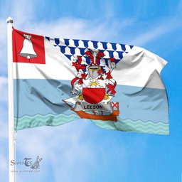 ScotsTee Shop Irish Leeson Coat of Arms Irish Family Crest Flag of Belfast Flag