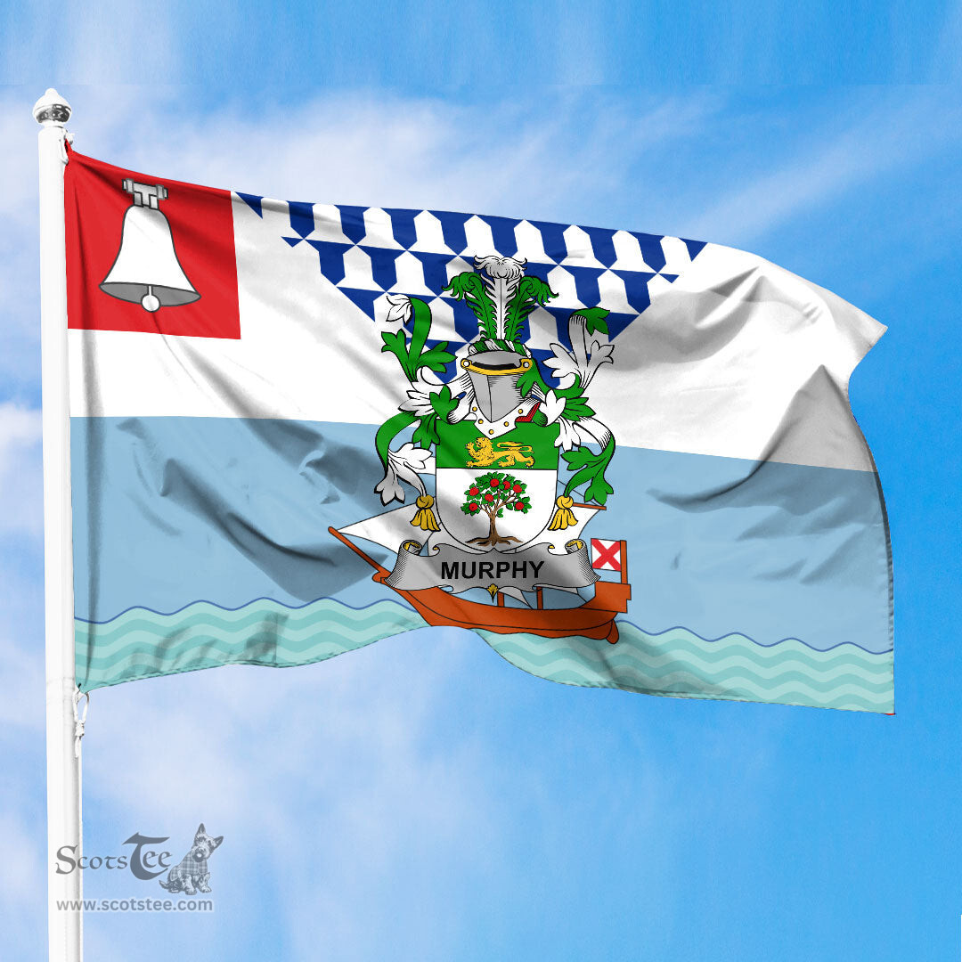 ScotsTee Shop Irish Murphy Wexford Coat of Arms Irish Family Crest Flag of Belfast Flag