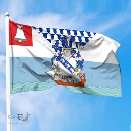 ScotsTee Shop Irish Lowe Coat of Arms Irish Family Crest Flag of Belfast Flag