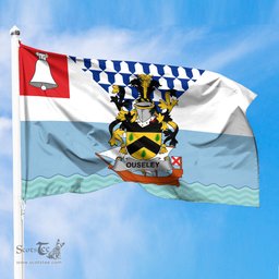 ScotsTee Shop Irish Ouseley Coat of Arms Irish Family Crest Flag of Belfast Flag