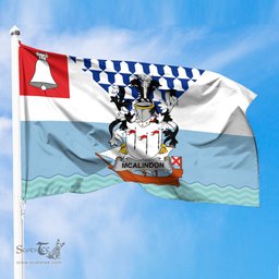 ScotsTee Shop Irish McAlindon or McAlindem Coat of Arms Irish Family Crest Flag of Belfast Flag