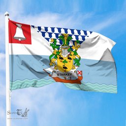 ScotsTee Shop Irish Starkey Coat of Arms Irish Family Crest Flag of Belfast Flag