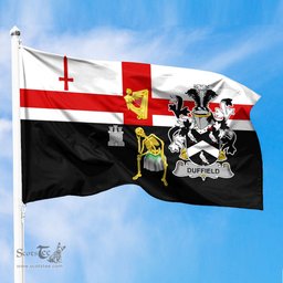 ScotsTee Shop Irish Duffield Coat of Arms Irish Family Crest Derry City Flag