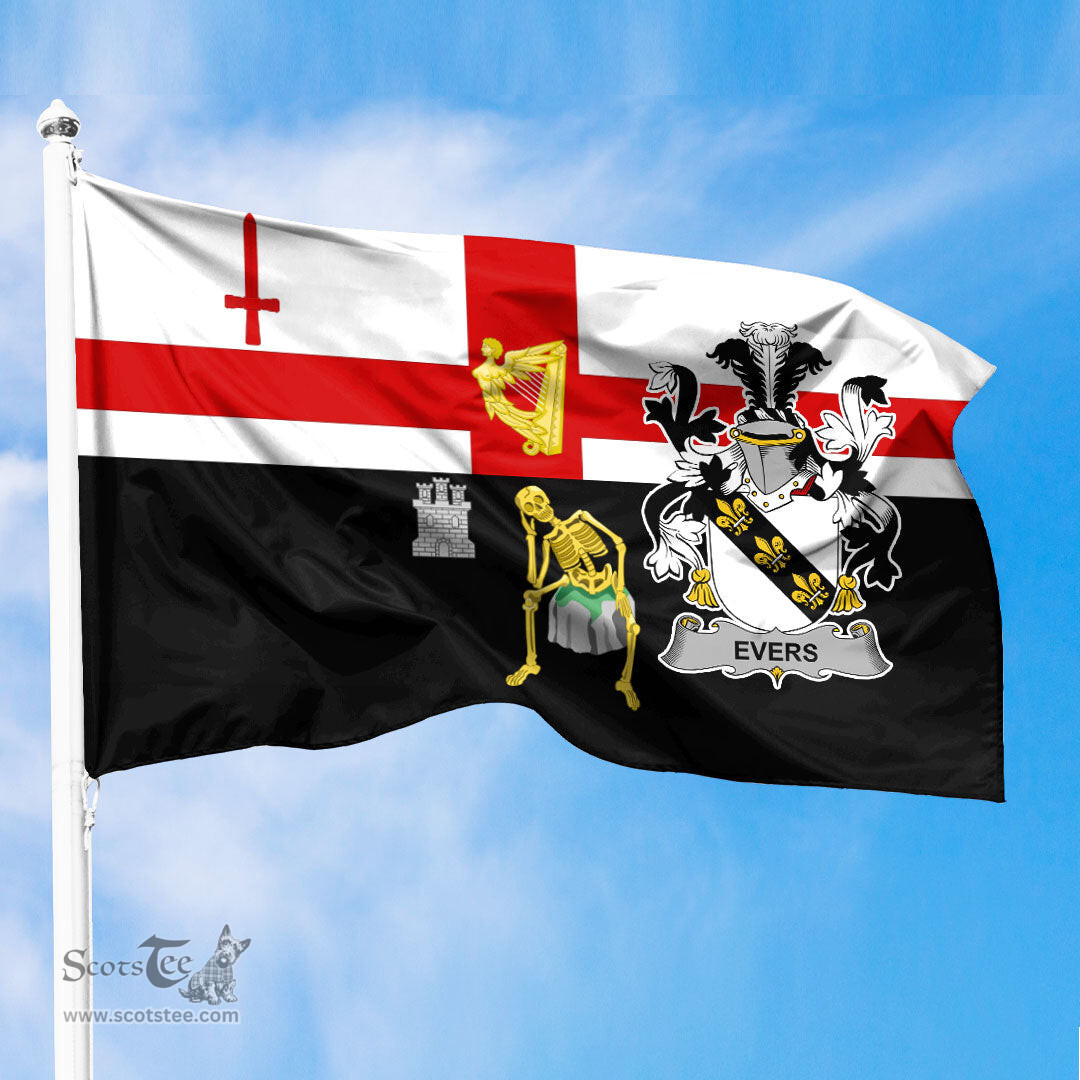 ScotsTee Shop Irish Evers Coat of Arms Irish Family Crest Derry City Flag