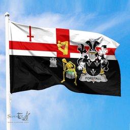 ScotsTee Shop Irish Forstall Coat of Arms Irish Family Crest Derry City Flag