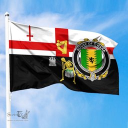 ScotsTee Shop Irish House of O HARA Coat of Arms Irish Family Crest Derry City Flag