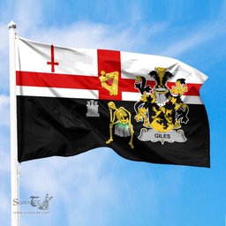 ScotsTee Shop Irish Giles or Gyles Coat of Arms Irish Family Crest Derry City Flag
