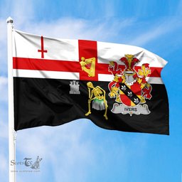 ScotsTee Shop Irish Ivers Coat of Arms Irish Family Crest Derry City Flag