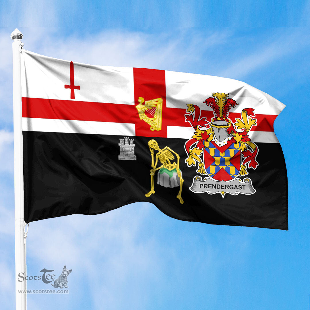 ScotsTee Shop Irish Prendergast Coat of Arms Irish Family Crest Derry City Flag