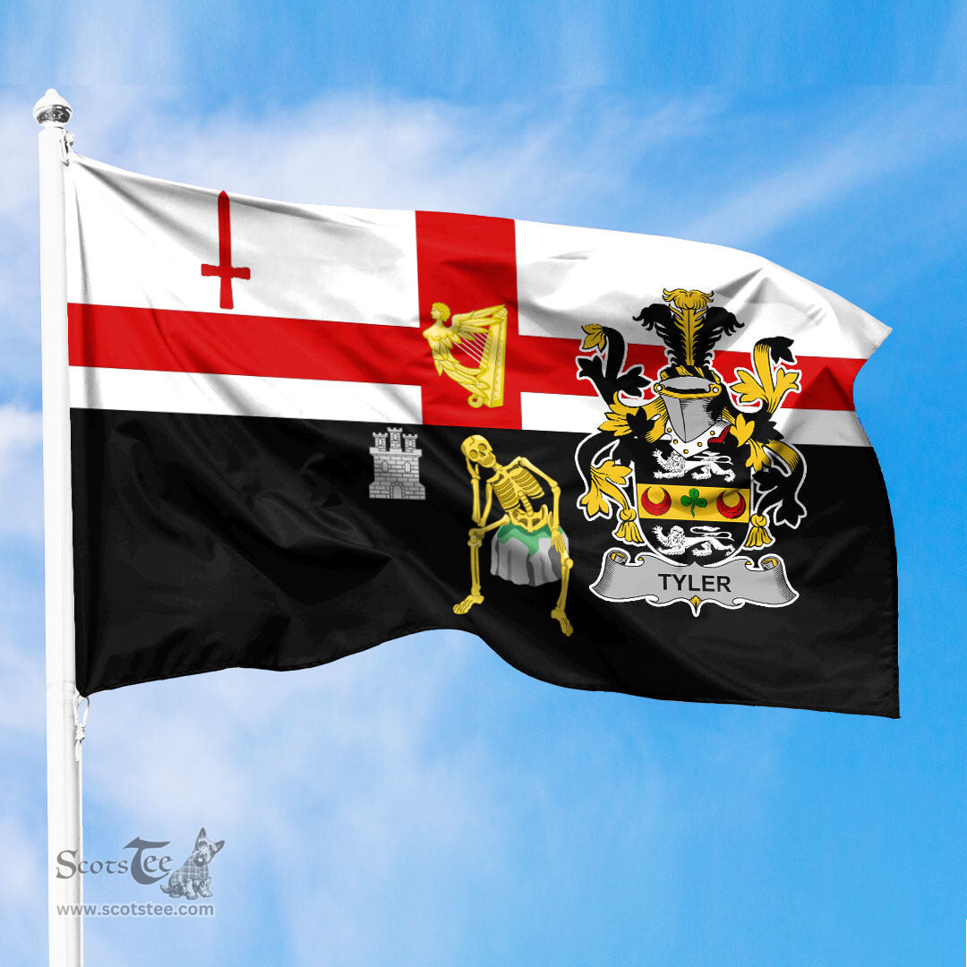 ScotsTee Shop Irish Tyler Coat of Arms Irish Family Crest Derry City Flag