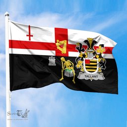 ScotsTee Shop Irish Tallant or Tallon Coat of Arms Irish Family Crest Derry City Flag