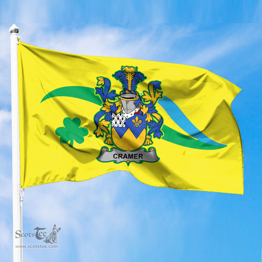 ScotsTee Shop Irish Cramer Coat of Arms Irish Family Crest The Unofficial Flag of Dún Laoghaire–Rathdown County Council Flag