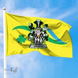 ScotsTee Shop Irish Salmon Coat of Arms Irish Family Crest The Unofficial Flag of Dún Laoghaire–Rathdown County Council Flag
