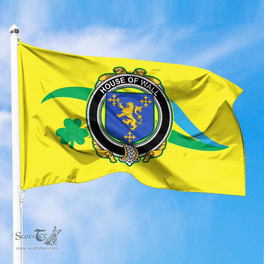 ScotsTee Shop Irish House of WALL Coat of Arms Irish Family Crest The Unofficial Flag of Dún Laoghaire–Rathdown County Council Flag