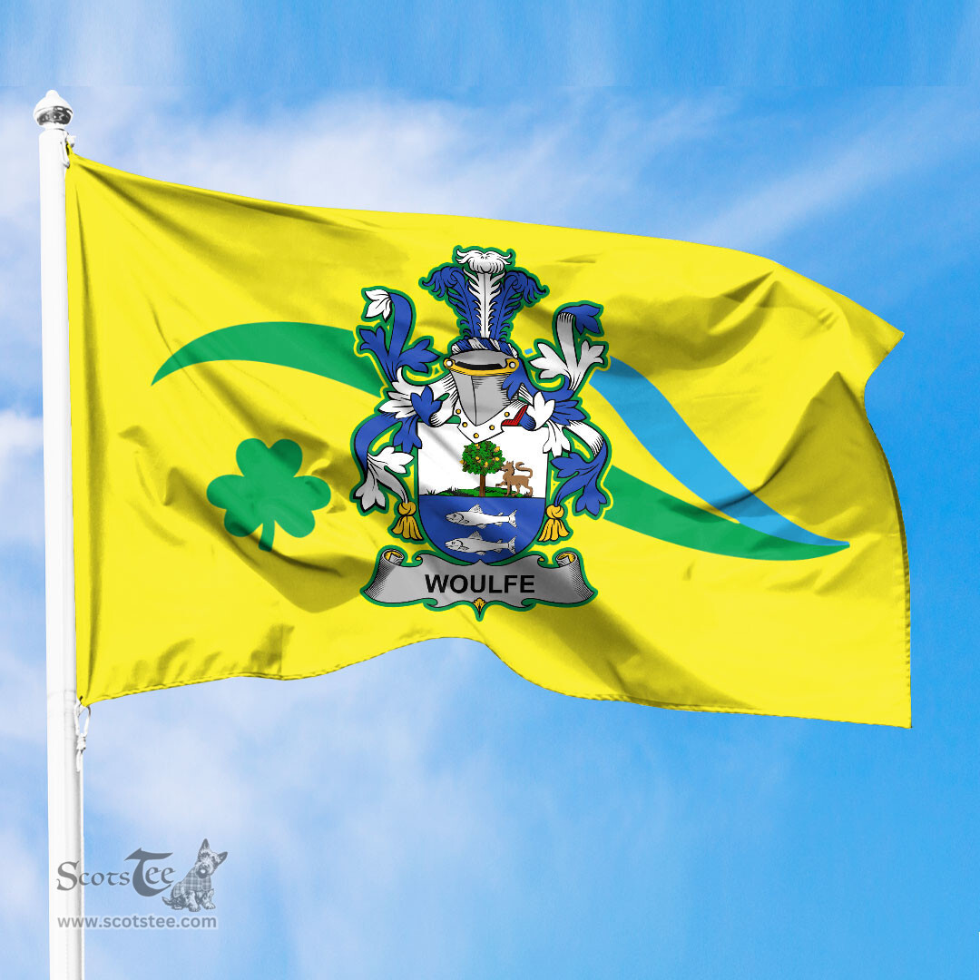 ScotsTee Shop Irish Woulfe Coat of Arms Irish Family Crest The Unofficial Flag of Dún Laoghaire–Rathdown County Council Flag