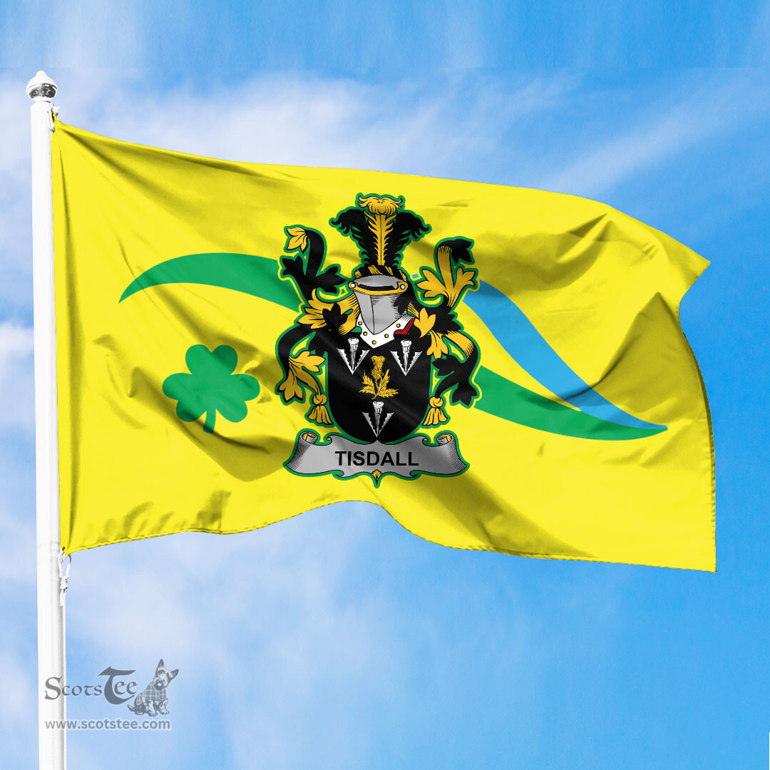 ScotsTee Shop Irish Tisdall or Tisdale Coat of Arms Irish Family Crest The Unofficial Flag of Dún Laoghaire–Rathdown County Council Flag
