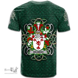 ScotsTee Shop Irish Beamish Coat of Arms Irish Crest T Shirt Irish Shamrock with Celtic Knot T Shirt