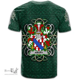 ScotsTee Shop Irish Amory Coat of Arms Irish Crest T Shirt Irish Shamrock with Celtic Knot T Shirt