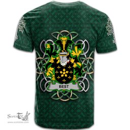 ScotsTee Shop Irish Best Coat of Arms Irish Crest T Shirt Irish Shamrock with Celtic Knot T Shirt