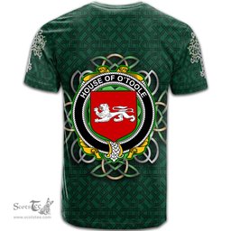 ScotsTee Shop Irish House of O TOOLE Coat of Arms Irish Crest T Shirt Irish Shamrock with Celtic Knot T Shirt