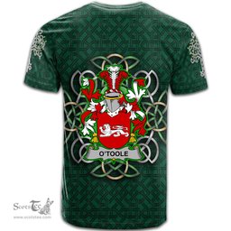 ScotsTee Shop Irish Toole or O Toole Coat of Arms Irish Crest T Shirt Irish Shamrock with Celtic Knot T Shirt