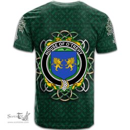 ScotsTee Shop Irish House of O TREHY Troy Coat of Arms Irish Crest T Shirt Irish Shamrock with Celtic Knot T Shirt