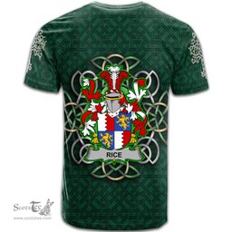 ScotsTee Shop Irish Rice Coat of Arms Irish Crest T Shirt Irish Shamrock with Celtic Knot T Shirt