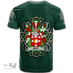 ScotsTee Shop Irish Mall Coat of Arms Irish Crest T Shirt Irish Shamrock with Celtic Knot T Shirt