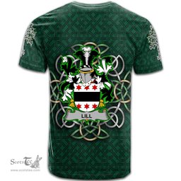 ScotsTee Shop Irish Lill Coat of Arms Irish Crest T Shirt Irish Shamrock with Celtic Knot T Shirt